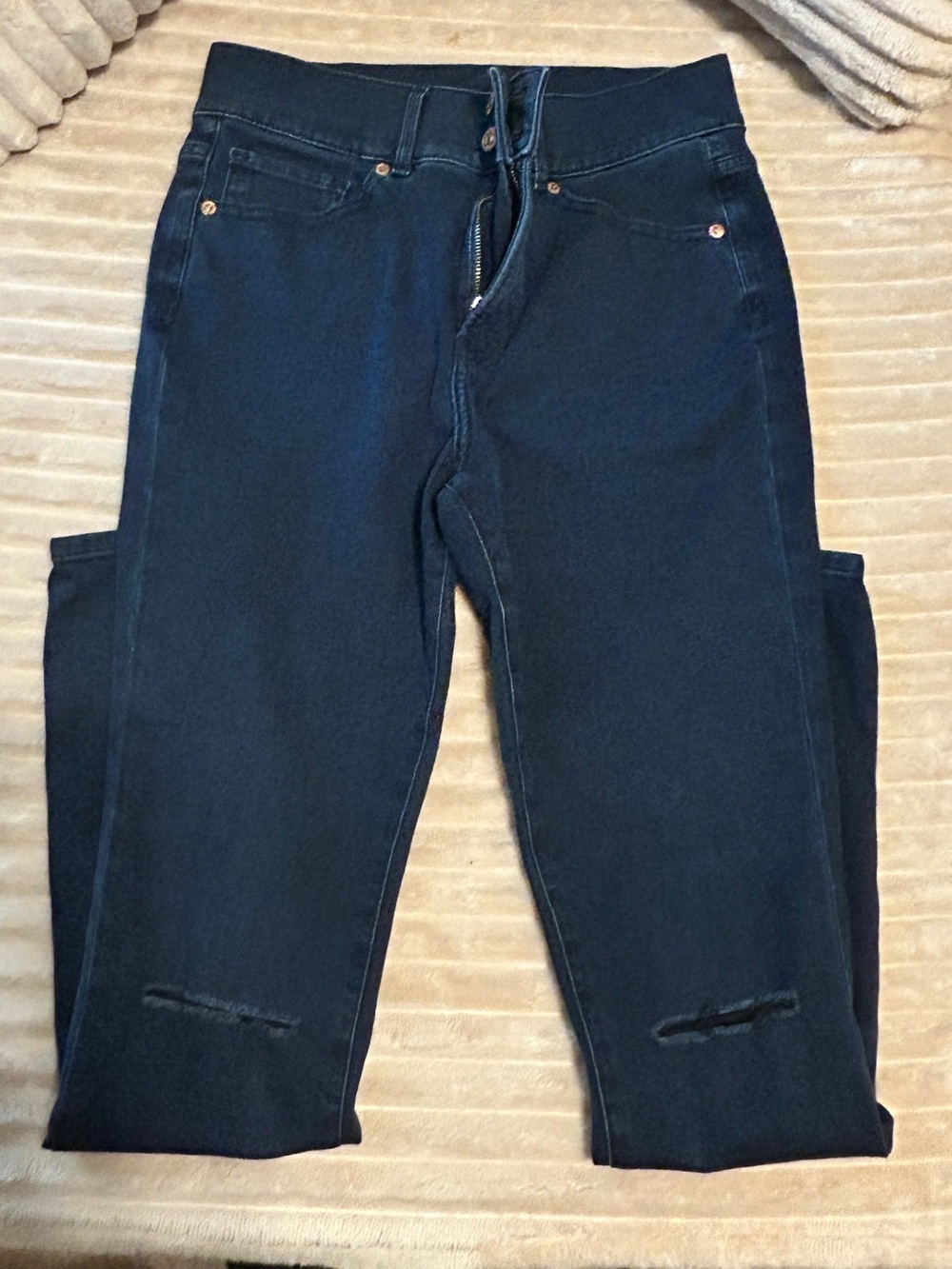 Express Black Denim Jeans sz 8 - Picture 2 of 5